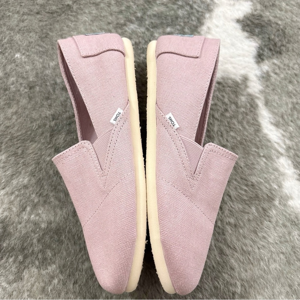 Toms Pink Redondo Slip-On Shoes 6.5 View 6